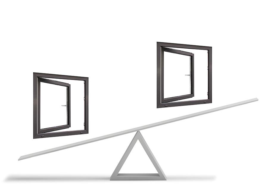 Fenster Gewicht, Unterschied zwischen hochwertiges Kunststofffenster und weniger hochwertiges Fenster